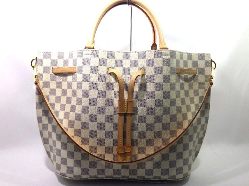 LOUIS VUITTON Girolatta Handbag Hobo Bag Damier Azur White
